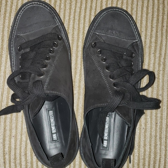 Ann Demeulemeester Shoes - Ann Demeulemeester Side Lace leather Sneakers